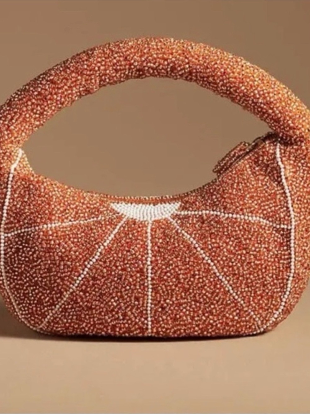 Anthropologie The Tate Beaded Bag: Fruit Edition Orange
